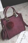 Borsa Tote con Pom Pom