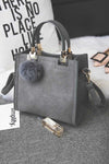 Borsa Tote con Pom Pom