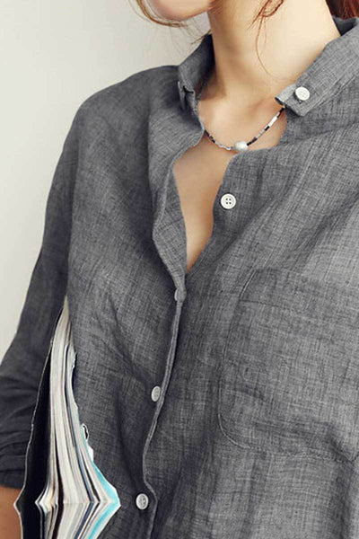 BLUSA OXFORD IN LINO