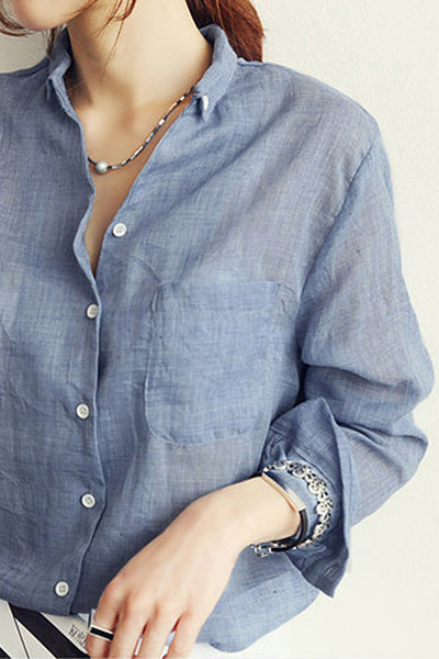BLUSA OXFORD IN LINO