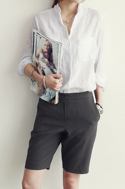BLUSA OXFORD IN LINO